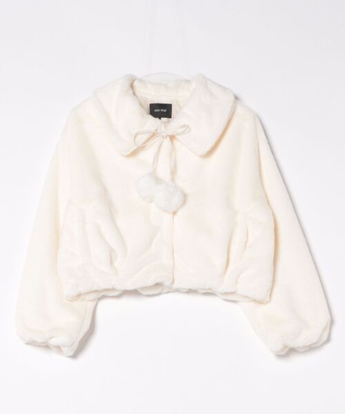 ポンポンリボンファージャケット（その他アウター）｜one way