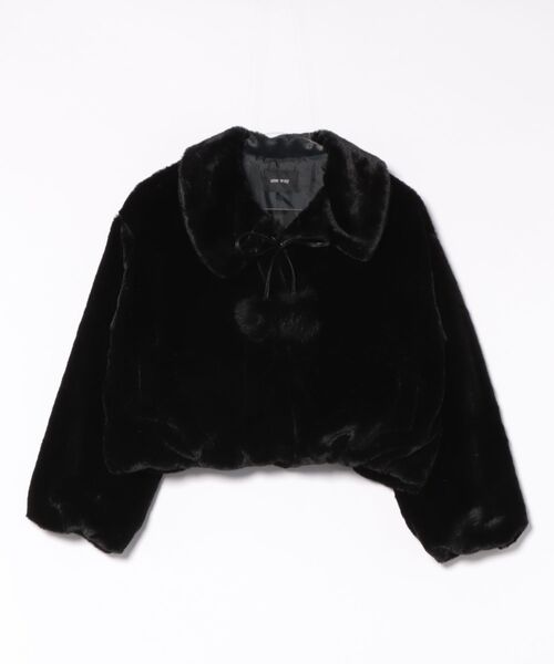 one way（ワンウェイ）の「ポンポンリボンファージャケット（その他アウター・レディース・ブラック/ホワイト/ピンク/ブラウン・FREE）」の3枚目の写真