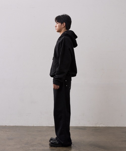 THE CLE（ザクレ）の「BACK LOGO SWEAT HOODIE / バックロゴスウェットフーディー【バックロゴ】【フード】 パーカー スウェット トップス メンズ（スウェット・メンズ・ブラック/グレー・1/2）」の5枚目の写真