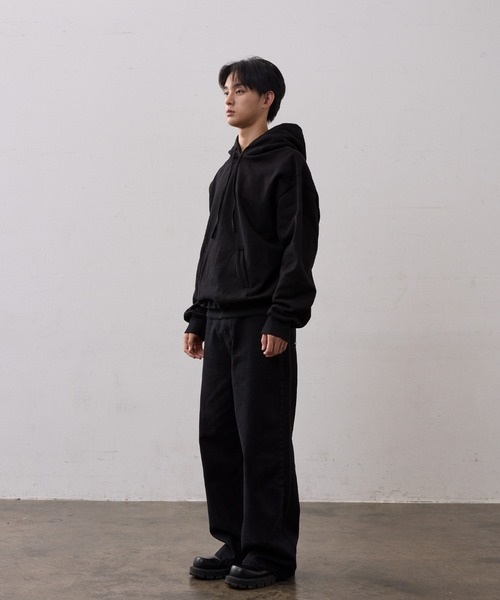 THE CLE（ザクレ）の「BACK LOGO SWEAT HOODIE / バックロゴスウェットフーディー【バックロゴ】【フード】 パーカー スウェット トップス メンズ（スウェット・メンズ・ブラック/グレー・1/2）」の11枚目の写真