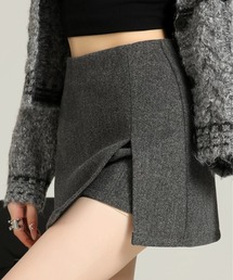 ampm（エーエムピーエム）の「ツイード調 ミニスカパン/ショート丈ボトムス（スカート）」