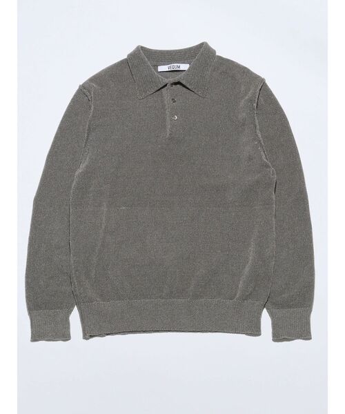 EMODA(エモダ)の「【VEQUM】VELOUR TEXTURE KNIT POLO(ニット/セーター・レディース・ブラック/グレー/ブルー・FREE)」の17枚目の写真