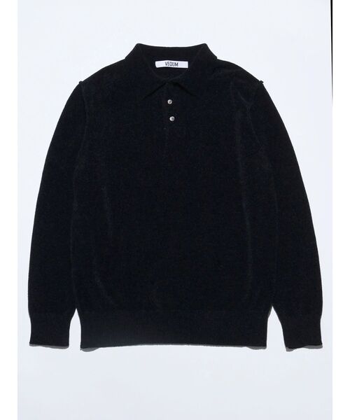 EMODA(エモダ)の「【VEQUM】VELOUR TEXTURE KNIT POLO(ニット/セーター・レディース・ブラック/グレー/ブルー・FREE)」の18枚目の写真