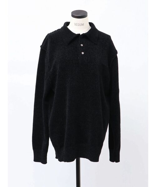 EMODA(エモダ)の「【VEQUM】VELOUR TEXTURE KNIT POLO(ニット/セーター・レディース・ブラック/グレー/ブルー・FREE)」の20枚目の写真