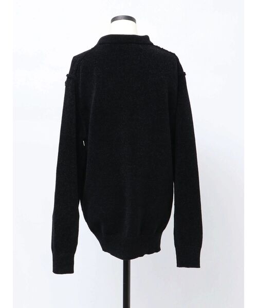 EMODA(エモダ)の「【VEQUM】VELOUR TEXTURE KNIT POLO(ニット/セーター・レディース・ブラック/グレー/ブルー・FREE)」の22枚目の写真