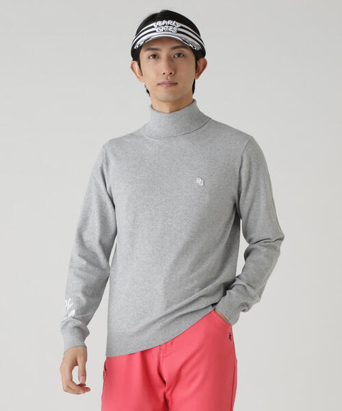 PEARLY GATES(パーリーゲイツ)の「【PEARLY GATES】カシミヤタッチ(Tシャツ/カットソー・メンズ・グレー系その他/ネイビー/ホワイト/レッド・MEDIUM/LARGE/XX-LARGE/X-LARGE)」の1枚目の写真
