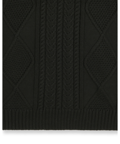 BESLOW(ビースロー)の「FISHERMAN CABLE KNIT HOODIE BLACK(ニット/セーター・メンズ・その他・SMALL/MEDIUM/LARGE/X-LARGE)」の5枚目の写真