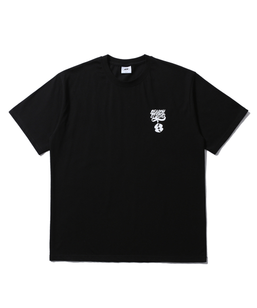 SEARCH410(サーチ410)の「ツインハートロゴ半袖Tシャツブラック(Tシャツ/カットソー・メンズ・その他・SMALL/MEDIUM/LARGE)」の1枚目の写真