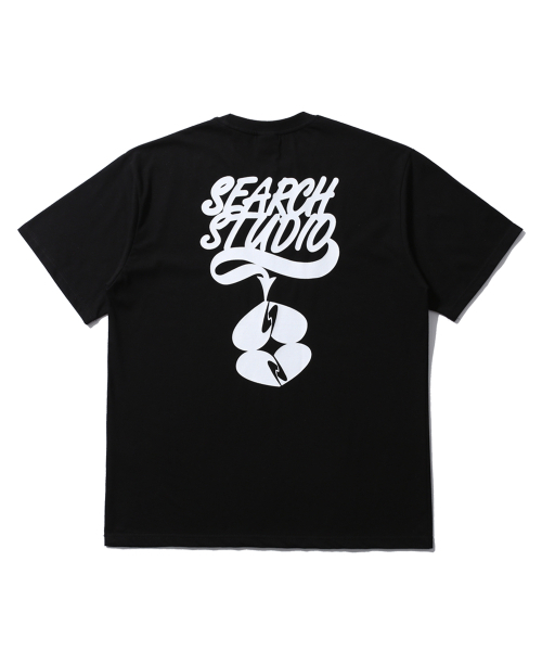 SEARCH410(サーチ410)の「ツインハートロゴ半袖Tシャツブラック(Tシャツ/カットソー・メンズ・その他・SMALL/MEDIUM/LARGE)」の2枚目の写真