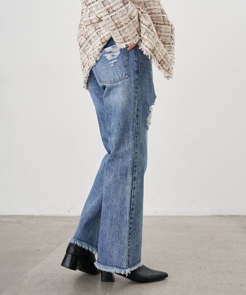 SHENERY（シーナリー）の「クラッシュデニム（デニムパンツ・レディース・ブルー/ブルー系その他・38/36）」の7枚目の写真