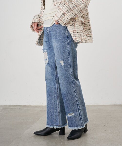 SHENERY（シーナリー）の「クラッシュデニム（デニムパンツ・レディース・ブルー/ブルー系その他・38/36）」の9枚目の写真