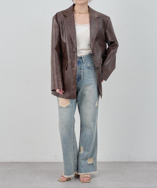 SHENERY（シーナリー）の「クラッシュデニム（デニムパンツ・レディース・ブルー/ブルー系その他・38/36）」の19枚目の写真