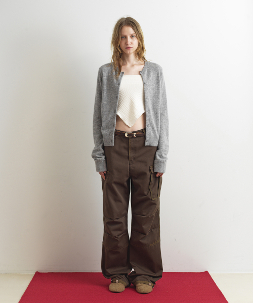 AOPT(アオプト)の「TWO WAY BUTTON CARDIGAN - GRAY(カーディガン/ボレロ・レディース・その他・SMALL/MEDIUM)」の2枚目の写真