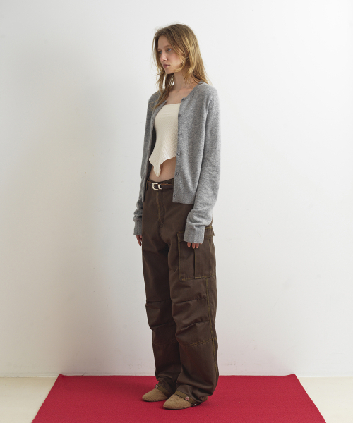 AOPT(アオプト)の「TWO WAY BUTTON CARDIGAN - GRAY(カーディガン/ボレロ・レディース・その他・SMALL/MEDIUM)」の3枚目の写真