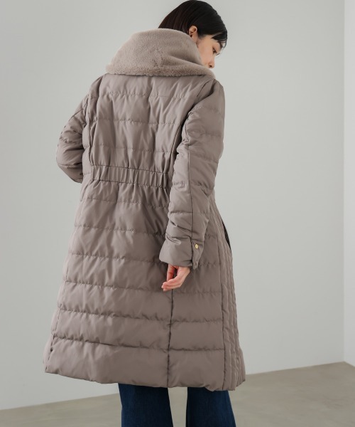 Bou Jeloud(ブージュルード)の「高密度タックロングダウン(ダウンジャケット/コート・レディース・モカ/ブラック・38)」の7枚目の写真