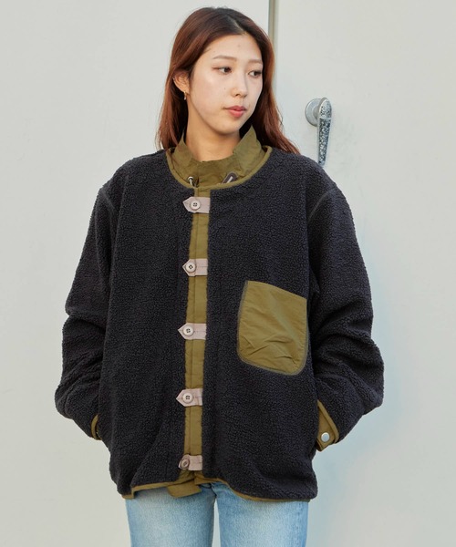 Garance et VioLette/ギャランスエトヴィオレット レイヤードボアブルゾン