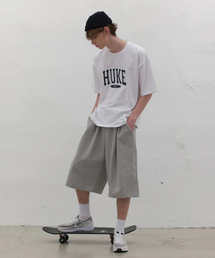 HUKE（ヒューク）の「スケートバミューダパンツ（グレー）（スウェットパンツ）」