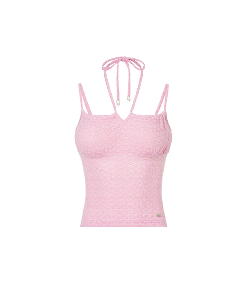 A.R.U(エイアールユー)の「LACE TIE TOP(Tシャツ/カットソー・レディース・ホワイト/ブラック/ピンク・SMALL/MEDIUM)」の3枚目の写真
