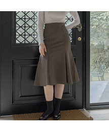 Swallow Pattern Mermaid Skirt - IVORY