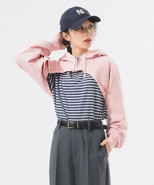 BEAMS BOY（ビームスボーイ）の「スウェット ボレロ（スウェット・レディース・ナチュラル/チャコールグレー/ピンク・ONE SIZE）」の3枚目の写真