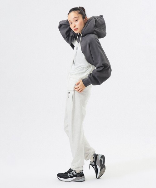 BEAMS BOY（ビームスボーイ）の「スウェット ボレロ（スウェット・レディース・ナチュラル/チャコールグレー/ピンク・ONE SIZE）」の9枚目の写真