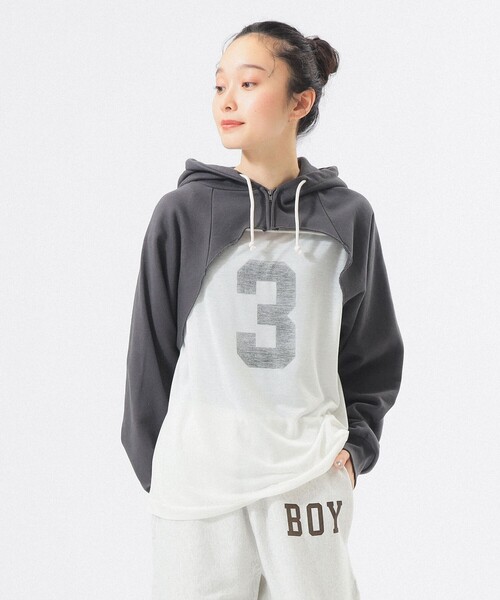 BEAMS BOY（ビームスボーイ）の「スウェット ボレロ（スウェット・レディース・ナチュラル/チャコールグレー/ピンク・ONE SIZE）」の11枚目の写真