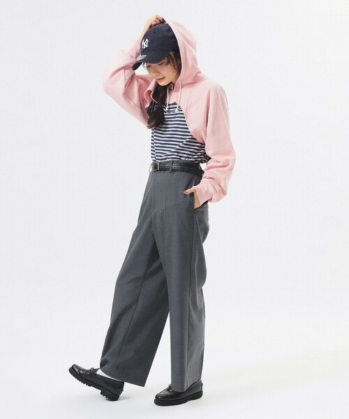 BEAMS BOY（ビームスボーイ）の「スウェット ボレロ（スウェット・レディース・ナチュラル/チャコールグレー/ピンク・ONE SIZE）」の13枚目の写真