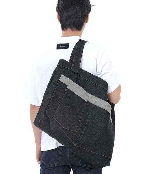 SAINTCREW(セントクルー)の「ウォーカー&ビルダーメガビックデニムショルダーバッグWBM-109ブラックBRS(エコバッグ/サブバッグ・メンズ・その他・フリー)」の3枚目の写真
