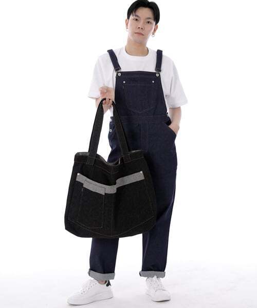 SAINTCREW(セントクルー)の「ウォーカー&ビルダーメガビックデニムショルダーバッグWBM-109ブラックBRS(エコバッグ/サブバッグ・メンズ・その他・フリー)」の6枚目の写真