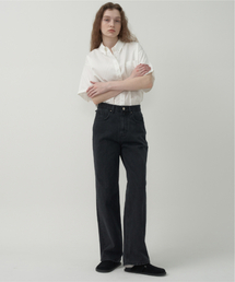 MOTT（モット）の「Natural Wide Denim - Black（デニムパンツ）」