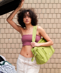 CHRISTINE PROJECT（クリスティンプロジェクト）の「LITE TWO ZIPPER NYLON BAG LARGE(LIME OLIVE)（ショルダーバッグ・レディース）」