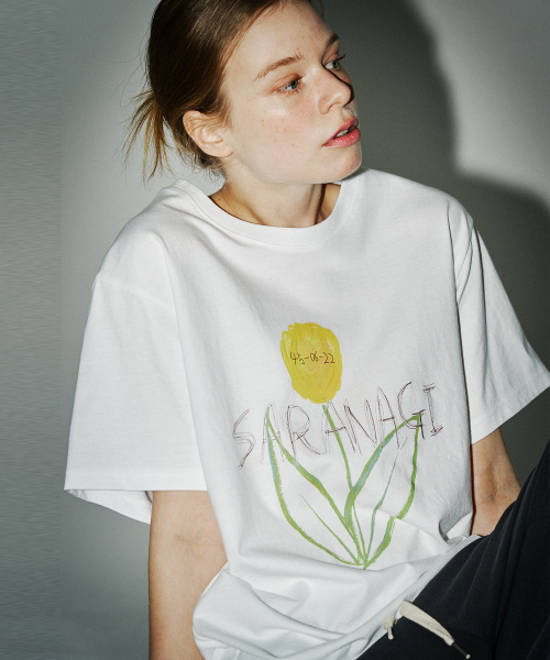 SARANAGI(サラナギ)の「SE0533-T-SHIRT(white)(Tシャツ/カットソー・レディース・ホワイト・FREE)」の1枚目の写真