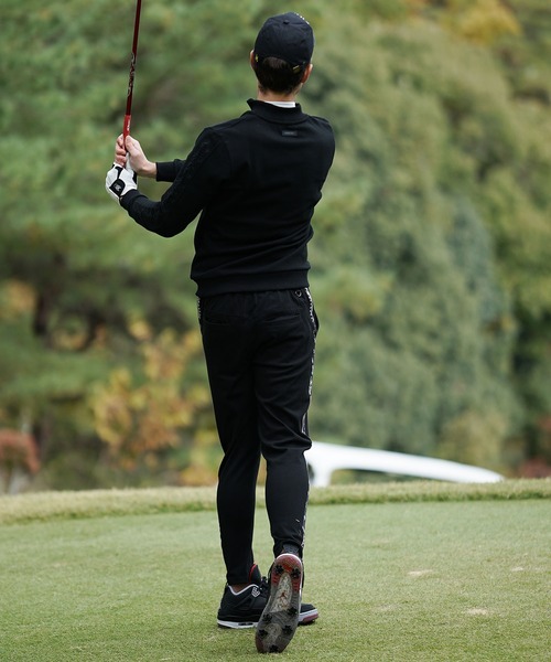 DIVINER GOLF(ディバイナー ゴルフ)の「【DIVINER GOLF】スムース袖刺繍スタンドジャケット メンズ ゴルフウェア スウェット スエット ブラック ネイビー グレー 春服 冬服(その他アウター・メンズ・ネイビー/杢グレー/ブラック・XXL/XL/L/M)」の5枚目の写真