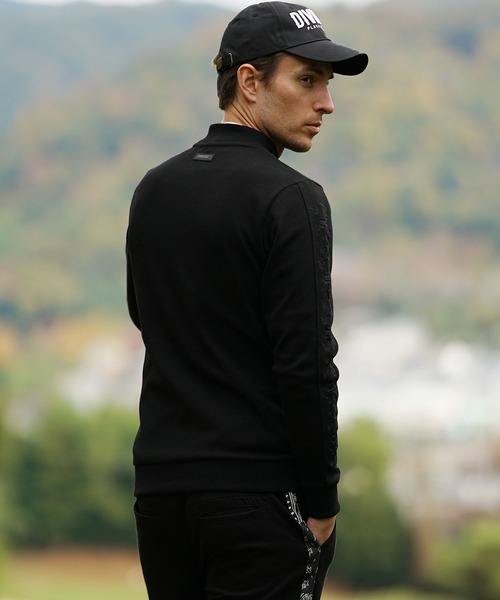 DIVINER GOLF(ディバイナー ゴルフ)の「【DIVINER GOLF】スムース袖刺繍スタンドジャケット メンズ ゴルフウェア スウェット スエット ブラック ネイビー グレー 春服 冬服(その他アウター・メンズ・ネイビー/杢グレー/ブラック・XXL/XL/L/M)」の6枚目の写真