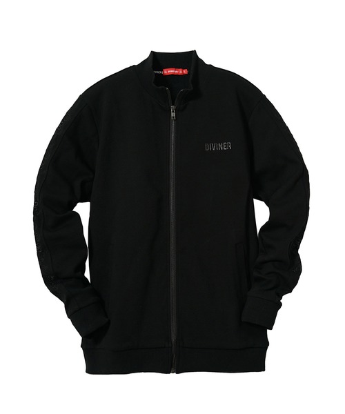 DIVINER GOLF(ディバイナー ゴルフ)の「【DIVINER GOLF】スムース袖刺繍スタンドジャケット メンズ ゴルフウェア スウェット スエット ブラック ネイビー グレー 春服 冬服(その他アウター・メンズ・ネイビー/杢グレー/ブラック・XXL/XL/L/M)」の7枚目の写真