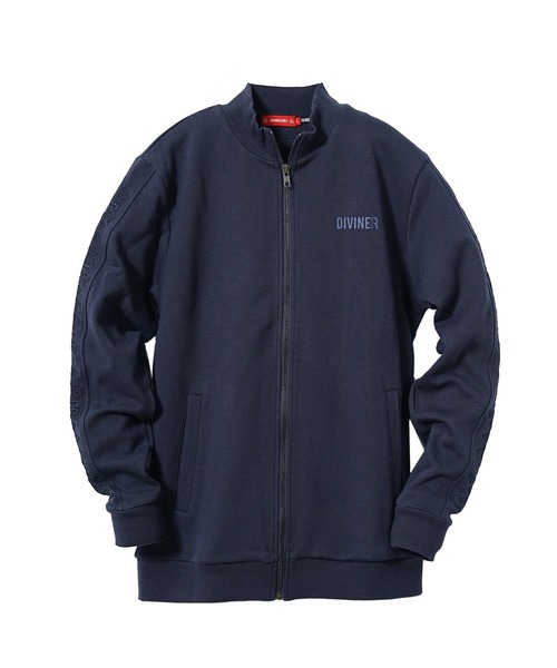 DIVINER GOLF(ディバイナー ゴルフ)の「【DIVINER GOLF】スムース袖刺繍スタンドジャケット メンズ ゴルフウェア スウェット スエット ブラック ネイビー グレー 春服 冬服(その他アウター・メンズ・ネイビー/杢グレー/ブラック・XXL/XL/L/M)」の11枚目の写真
