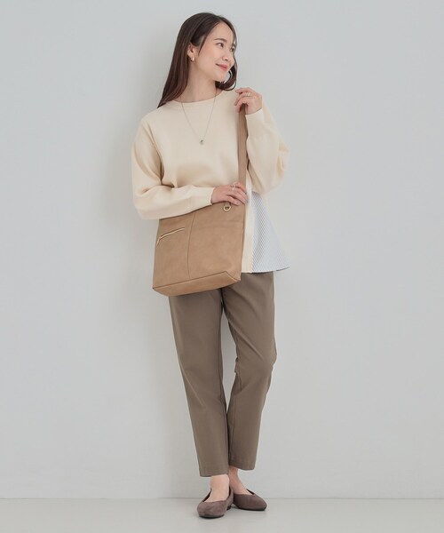 SHOO・LA・RUE(シューラルー)の「【8ポケット】フロント切替 ショルダーバッグ(ショルダーバッグ・レディース・ベージュ/ライトパープル/グリーン/ピンク系/ブルー/ブラック・00)」の11枚目の写真