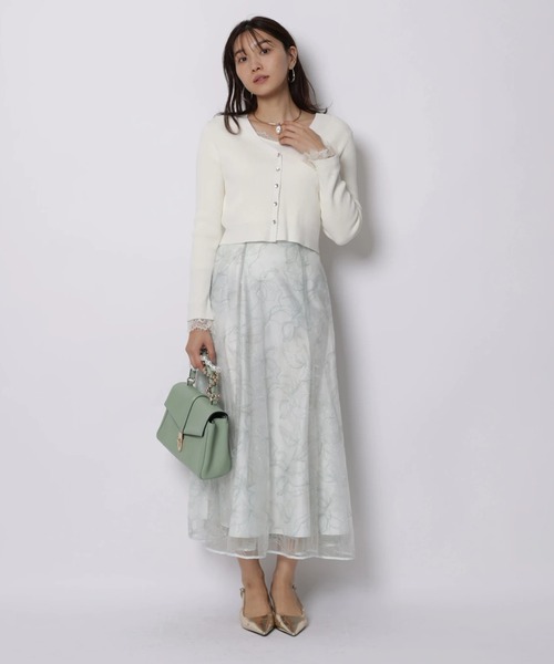 JUSGLITTY(ジャスグリッティー)の「キラキラ刺繍マーメイドスカート(スカート・レディース・モカ/ミント・0/1/2)」の1枚目の写真