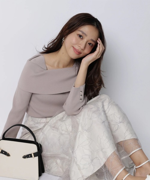 JUSGLITTY(ジャスグリッティー)の「キラキラ刺繍マーメイドスカート(スカート・レディース・モカ/ミント・0/1/2)」の2枚目の写真