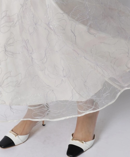 JUSGLITTY(ジャスグリッティー)の「キラキラ刺繍マーメイドスカート(スカート・レディース・モカ/ミント・0/1/2)」の4枚目の写真