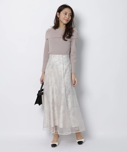 JUSGLITTY(ジャスグリッティー)の「キラキラ刺繍マーメイドスカート(スカート・レディース・モカ/ミント・0/1/2)」の6枚目の写真