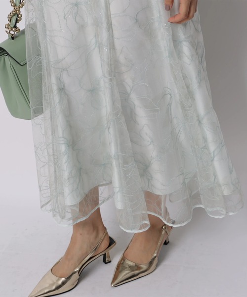 JUSGLITTY(ジャスグリッティー)の「キラキラ刺繍マーメイドスカート(スカート・レディース・モカ/ミント・0/1/2)」の9枚目の写真