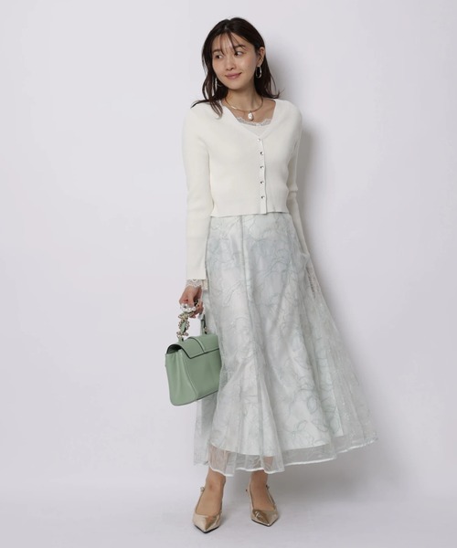 JUSGLITTY(ジャスグリッティー)の「キラキラ刺繍マーメイドスカート(スカート・レディース・モカ/ミント・0/1/2)」の10枚目の写真