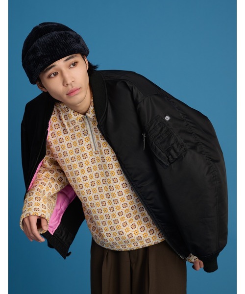 Little sunny bite（リトルサニーバイト）の「《AVIREX x little sunny bite MA1》（MA-1・レディース・ブラック×ピンク・MEDIUM）」の5枚目の写真