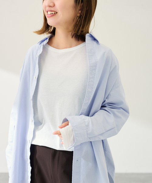 FRAMeWORK（フレームワーク）の「コットンフライスダメージL/Tee（Tシャツ/カットソー・レディース・ホワイト/ベージュ/カーキ・FREE）」の5枚目の写真