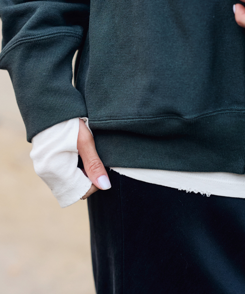 FRAMeWORK（フレームワーク）の「コットンフライスダメージL/Tee（Tシャツ/カットソー・レディース・ホワイト/ベージュ/カーキ・FREE）」の10枚目の写真