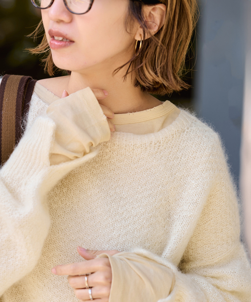 FRAMeWORK（フレームワーク）の「コットンフライスダメージL/Tee（Tシャツ/カットソー・レディース・ホワイト/ベージュ/カーキ・FREE）」の12枚目の写真