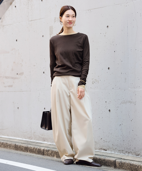 FRAMeWORK（フレームワーク）の「コットンフライスダメージL/Tee（Tシャツ/カットソー・レディース・ホワイト/ベージュ/カーキ・FREE）」の14枚目の写真