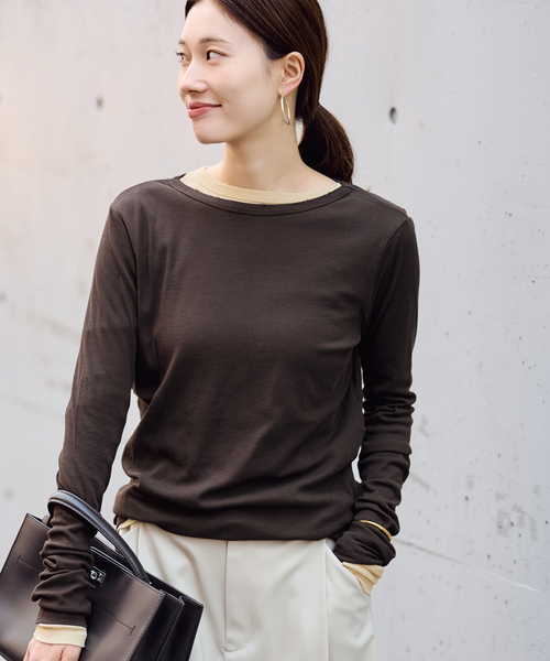 FRAMeWORK（フレームワーク）の「コットンフライスダメージL/Tee（Tシャツ/カットソー・レディース・ホワイト/ベージュ/カーキ・FREE）」の18枚目の写真