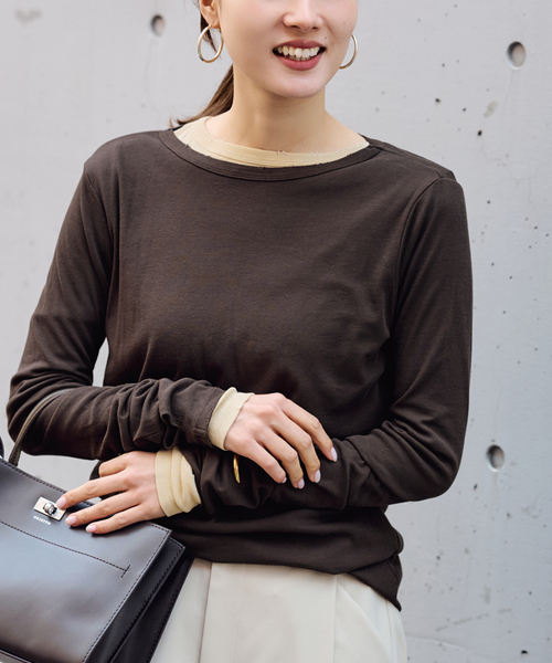 FRAMeWORK（フレームワーク）の「コットンフライスダメージL/Tee（Tシャツ/カットソー・レディース・ホワイト/ベージュ/カーキ・FREE）」の19枚目の写真